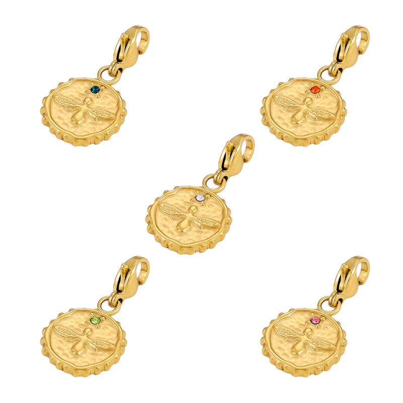 Colgante De Medalla De Libélula De Acero Inoxidable (sin Cadena)
