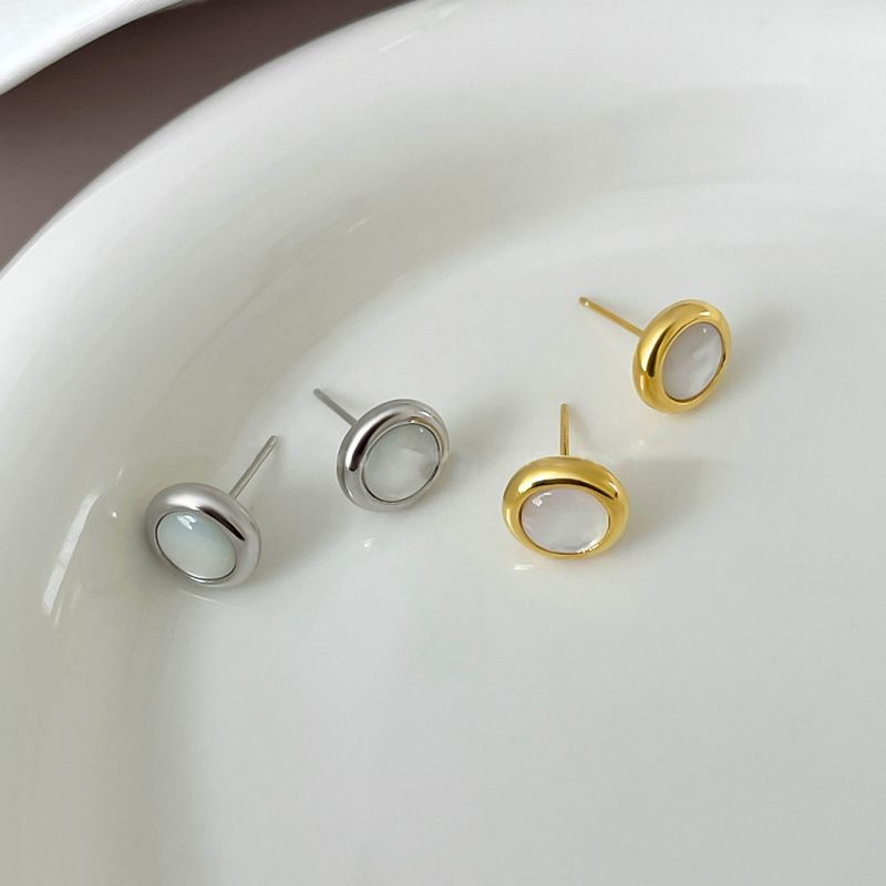 Pendientes Redondos De Ojo De Gato