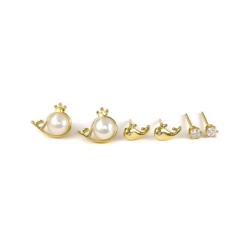 Pendientes De Ballena De Plata