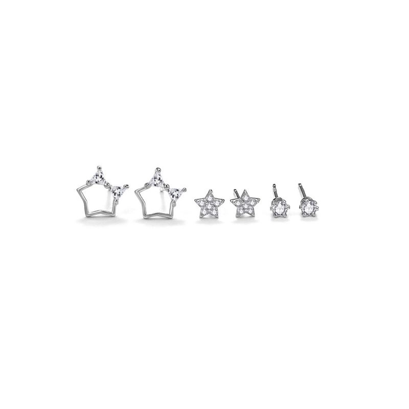 Pendientes De Lazo De Plata