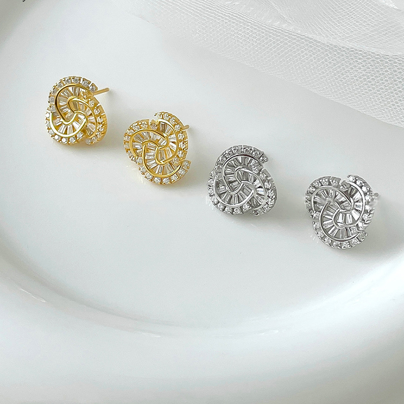 Pendientes De Plata Y Diamantes