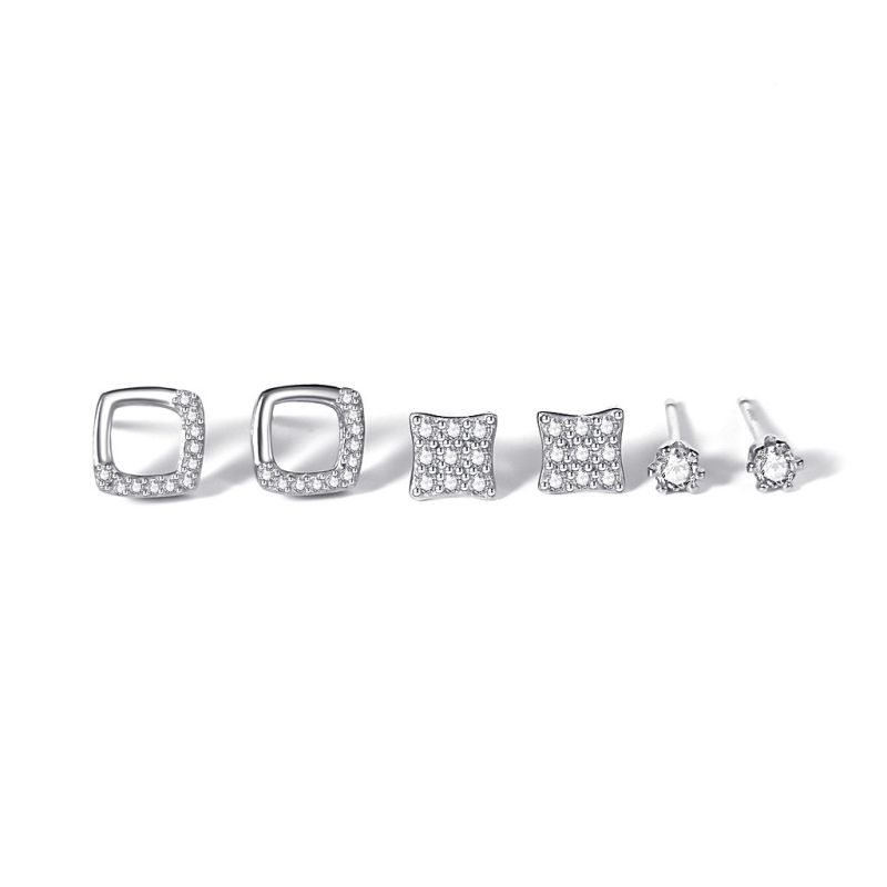 Pendientes De Plata Con Diamantes