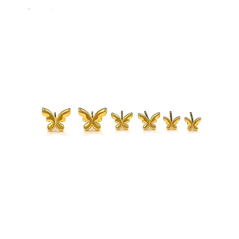 Pendientes De Mariposa De Plata