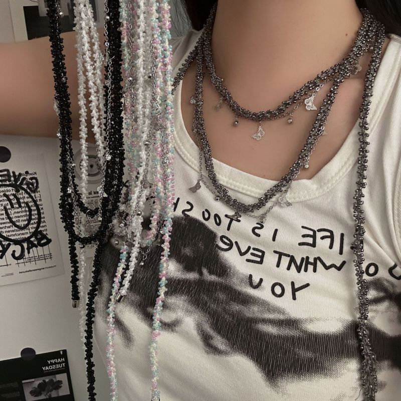 Collar De Cuentas Irregulares De Aleación