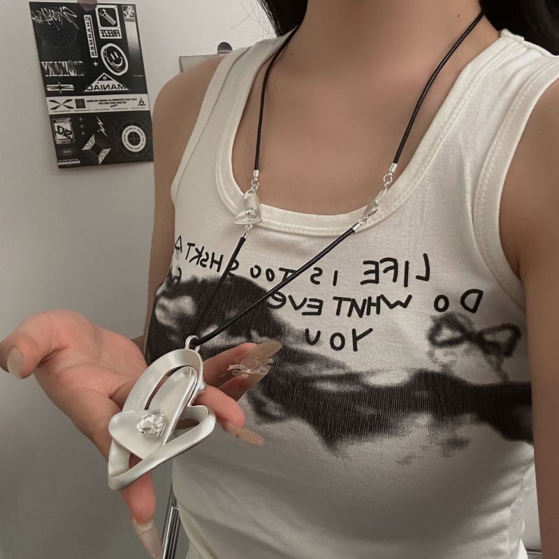 Collar De Corazón De Aleación