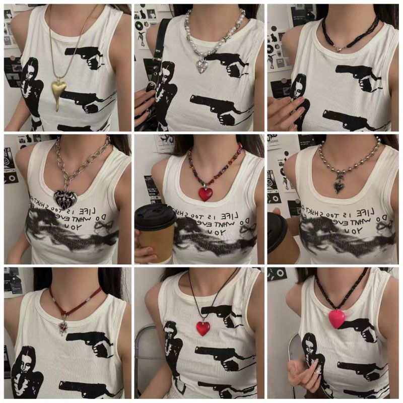 Collar De Corazón De Aleación