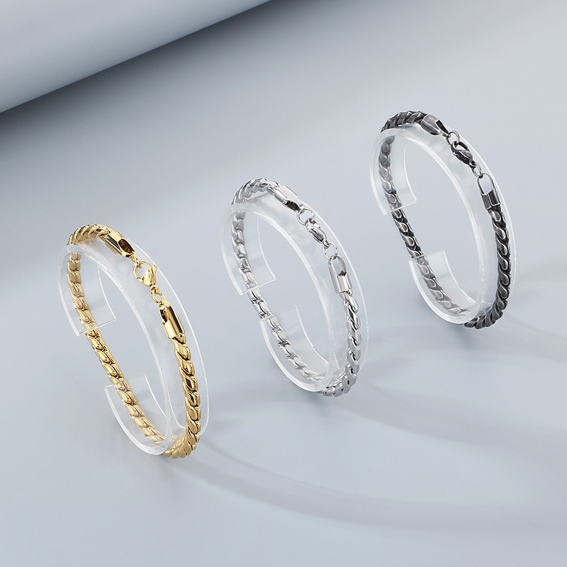 Pulsera De Cuerda Trenzada De Acero Inoxidable Para Hombre