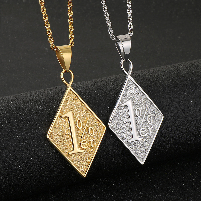 Collar De Cadena Torcida De Acero Y Titanio Para Hombre