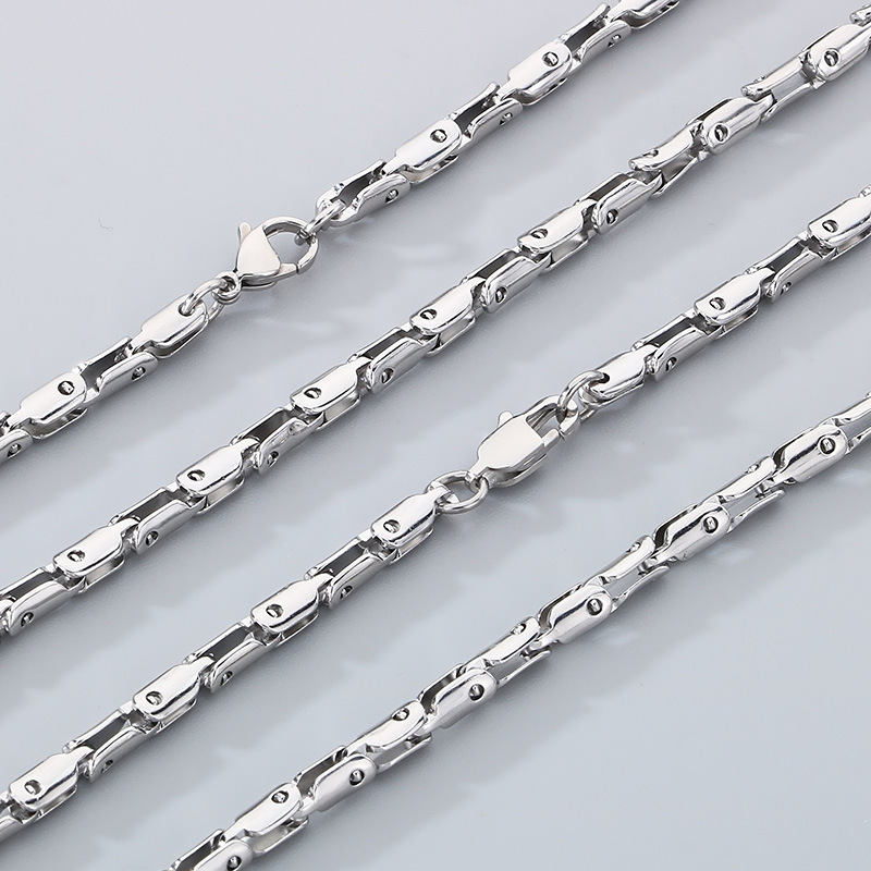 Collar De Pulsera Para Hombre Con Hebilla Japonesa De Acero De Titanio