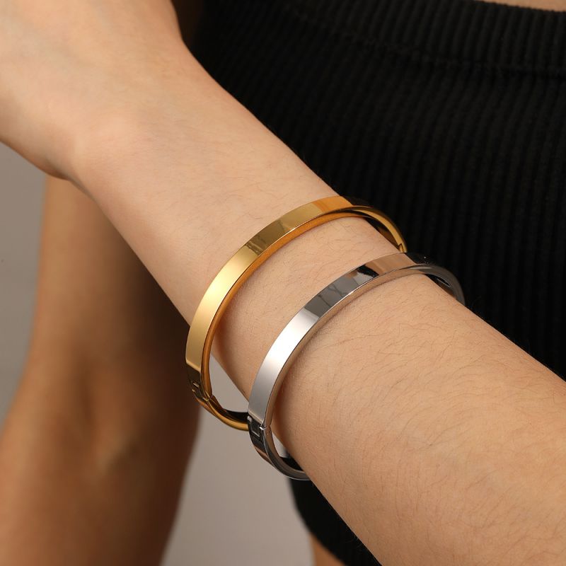 Pulsera Redonda De Acero Inoxidable