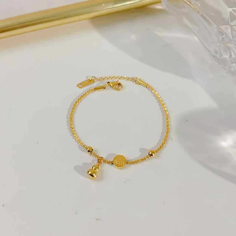 Same Style Gold Bracelet Titanium Steel Gourd Bracelet