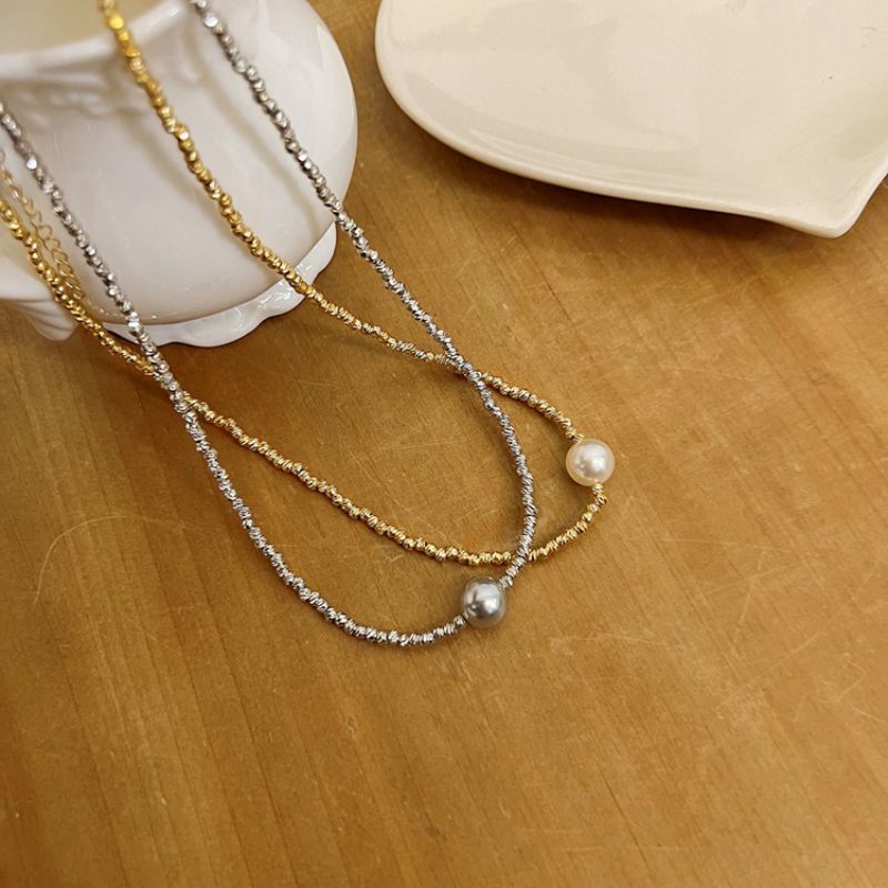Collar De Perlas De Plata