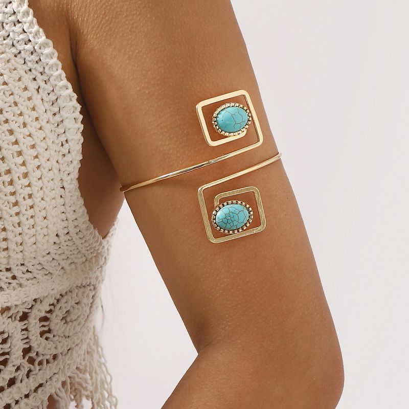 Item 2 Alloy Round Turquoise Arm Ring