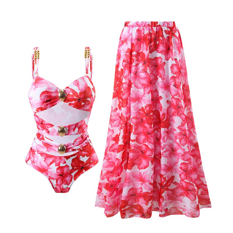 Vestido De Playa Estampado De Poliéster