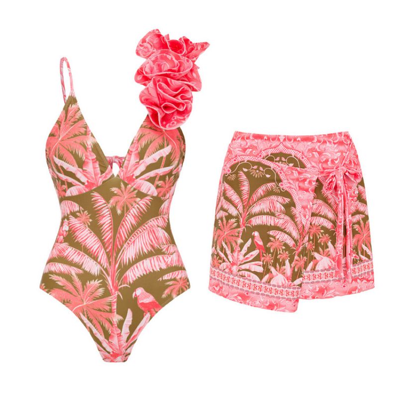 Vestido De Playa Estampado De Poliéster