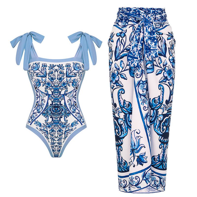 Vestido De Playa Estampado De Poliéster