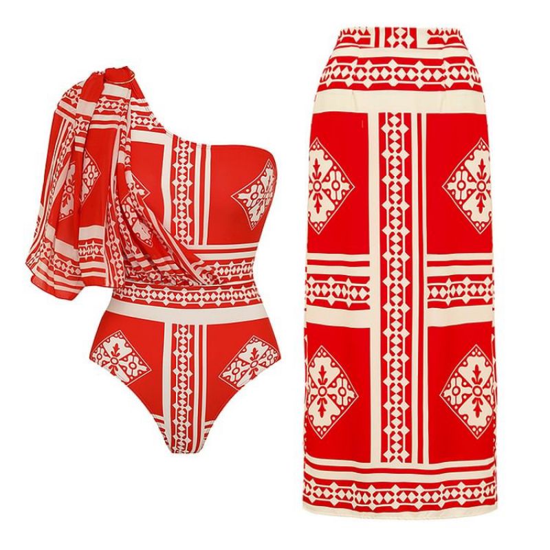 Vestido De Playa Estampado De Poliéster