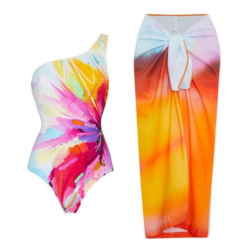 Vestido De Playa Estampado De Poliéster