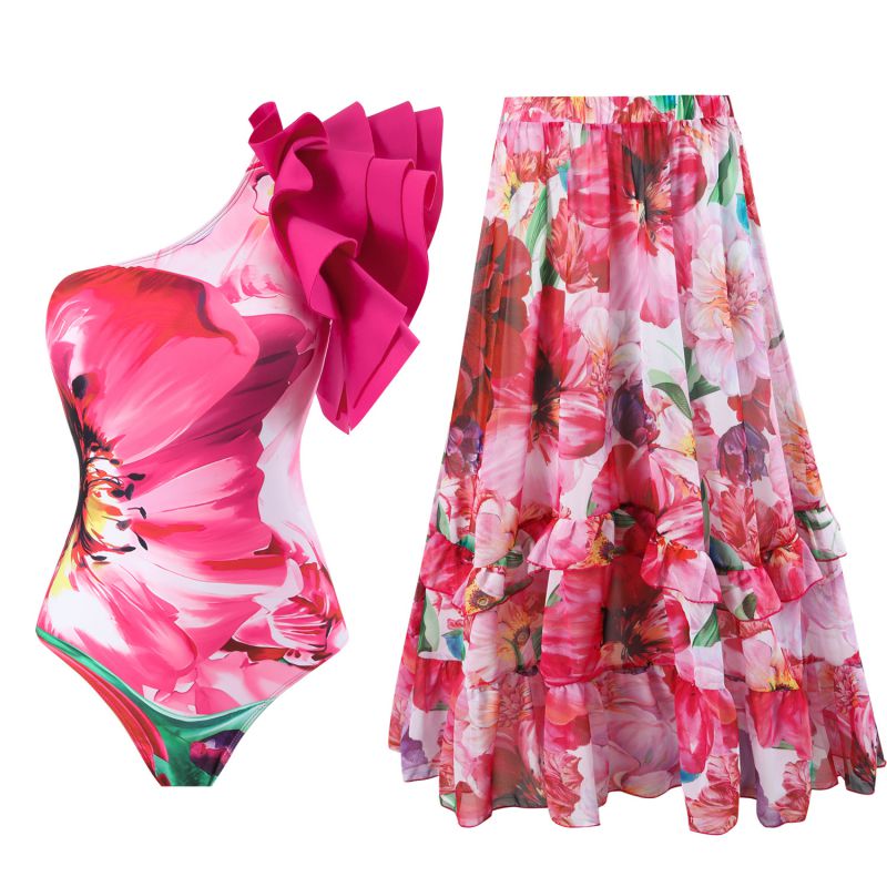 Vestido De Playa Estampado De Poliéster