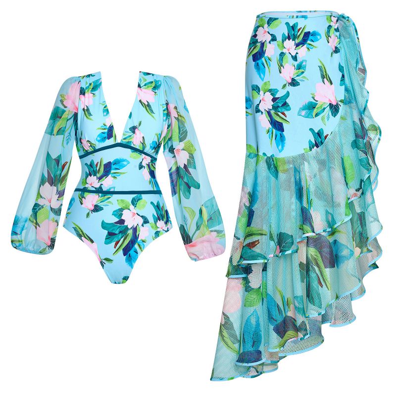 Vestido De Playa Estampado De Poliéster