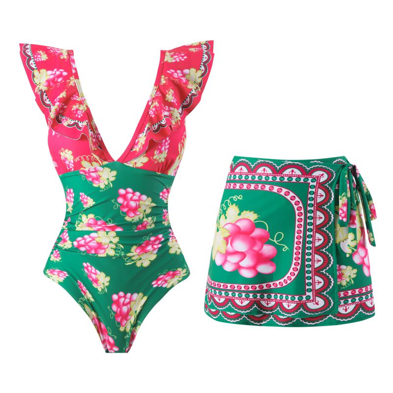 Vestido De Playa Estampado De Poliéster