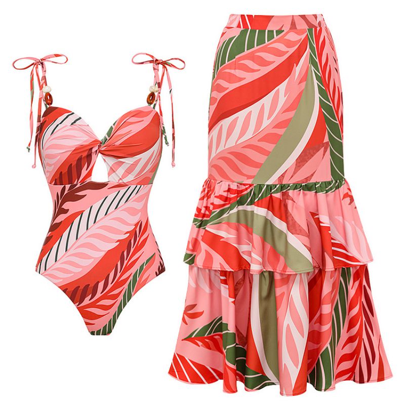 Vestido De Playa Estampado De Poliéster