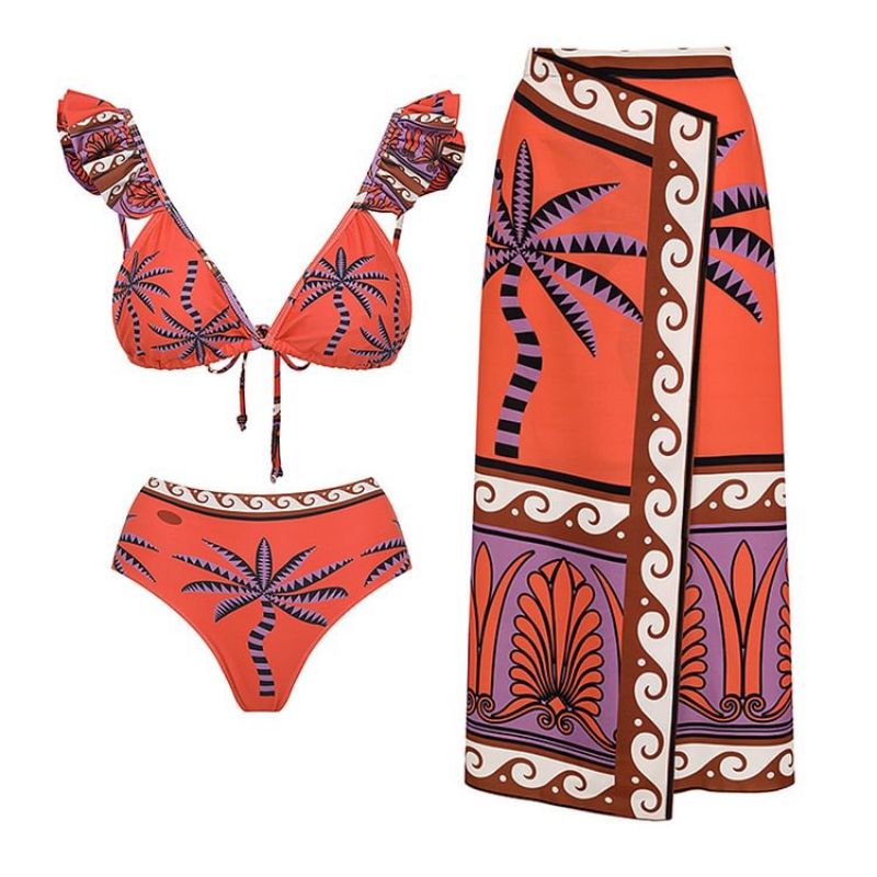 Vestido De Playa Estampado De Poliéster