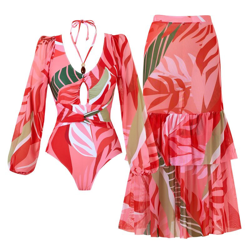 Vestido De Playa Estampado De Poliéster