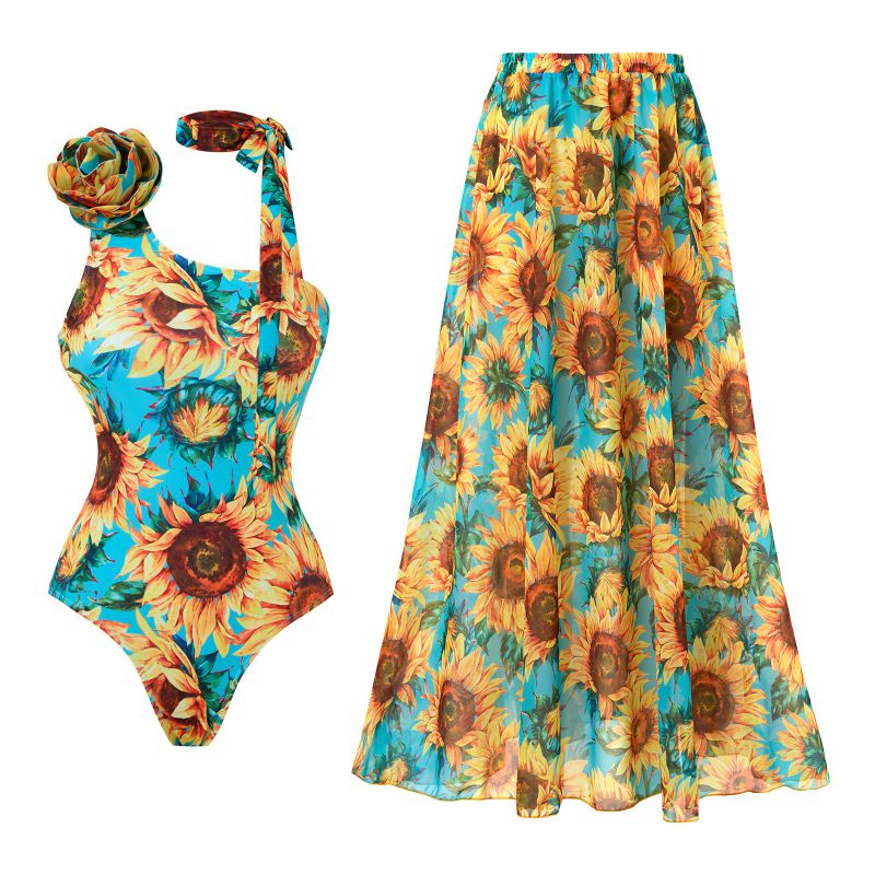 Vestido De Playa Estampado De Poliéster