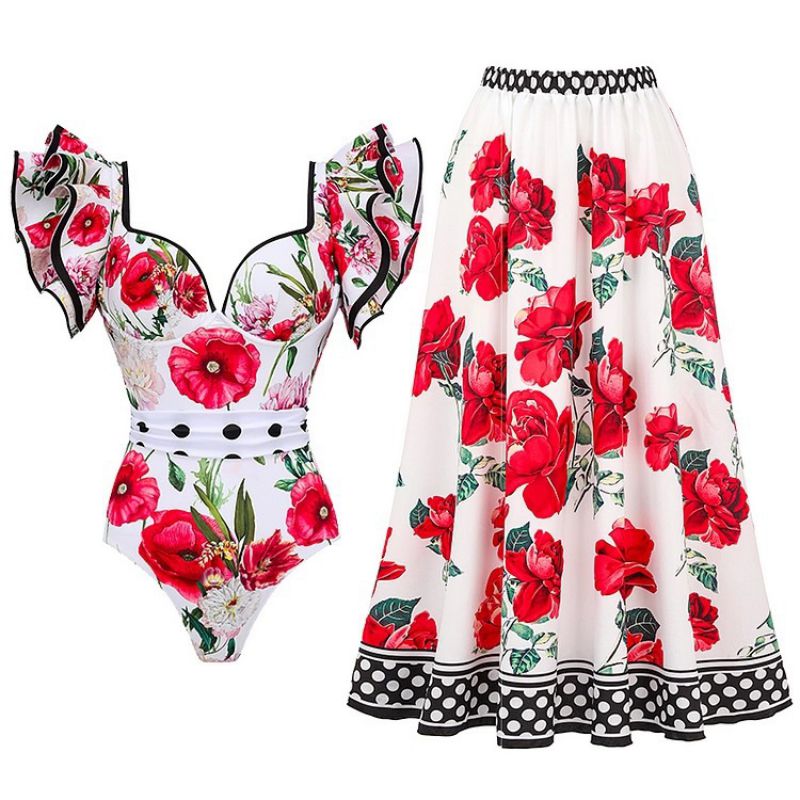 Vestido De Playa Estampado De Poliéster