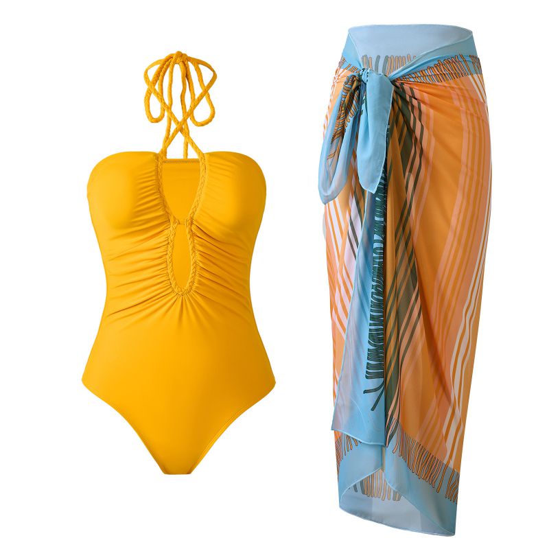 Vestido De Playa Estampado De Poliéster