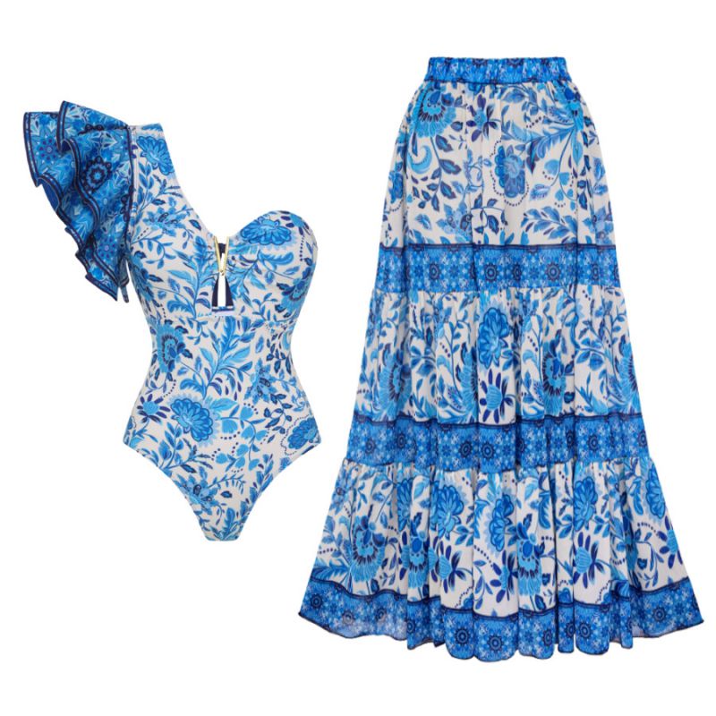 Vestido De Playa Estampado De Poliéster