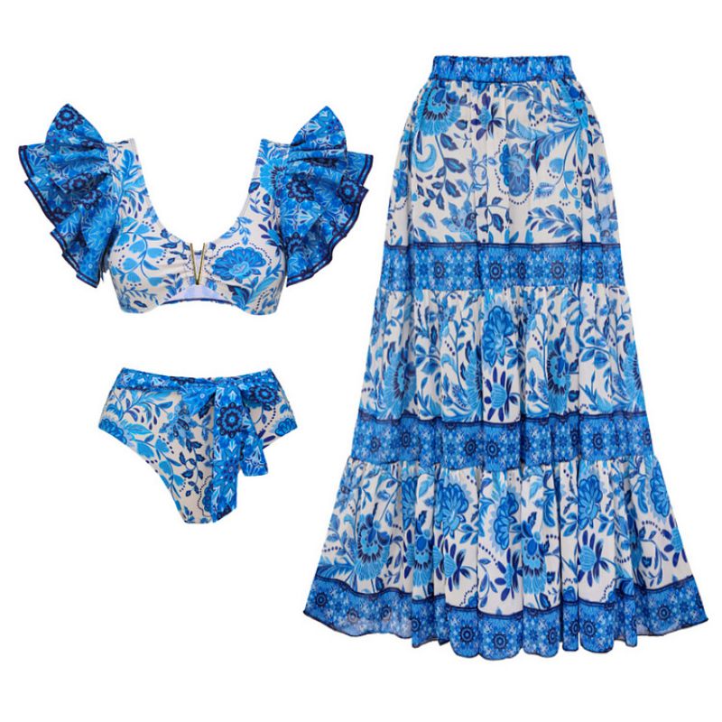 Vestido De Playa Estampado De Poliéster