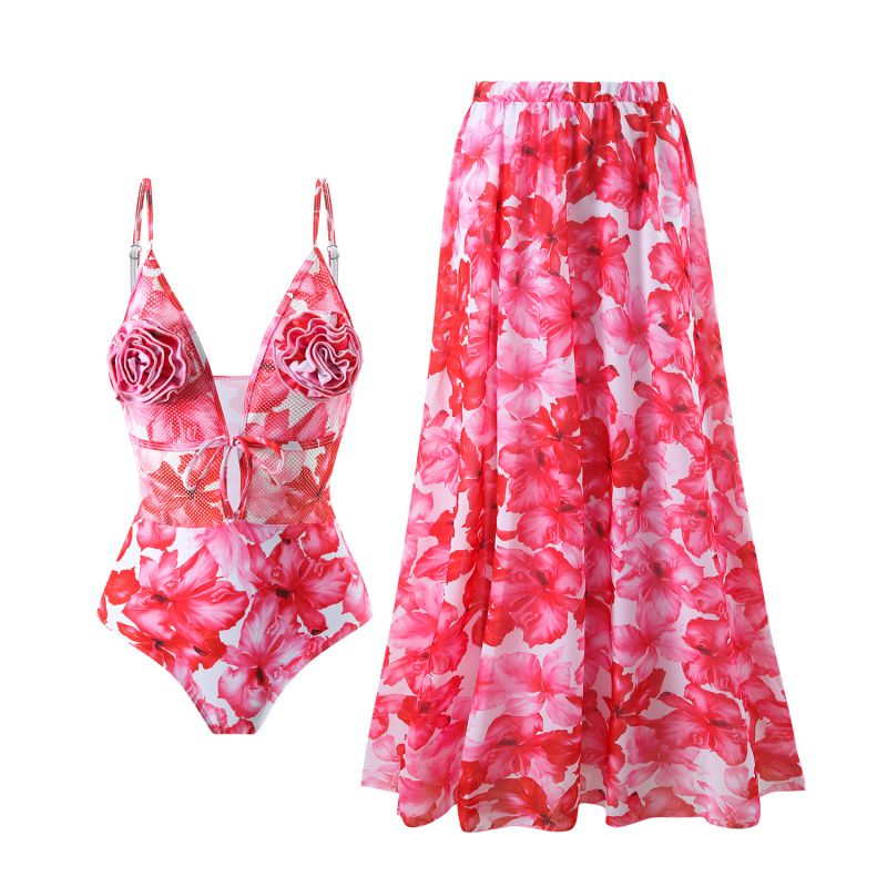 Vestido De Playa Estampado De Poliéster