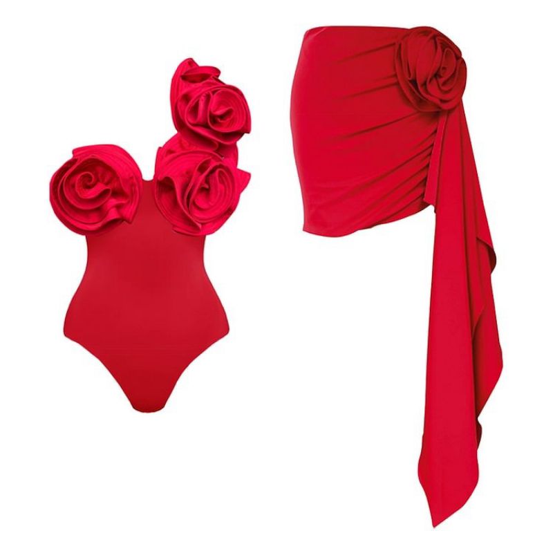 Vestido De Playa Con Flores De Poliéster