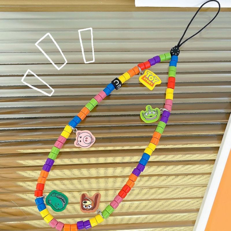 Cadena Para Teléfono Móvil Con Cuentas De Colores