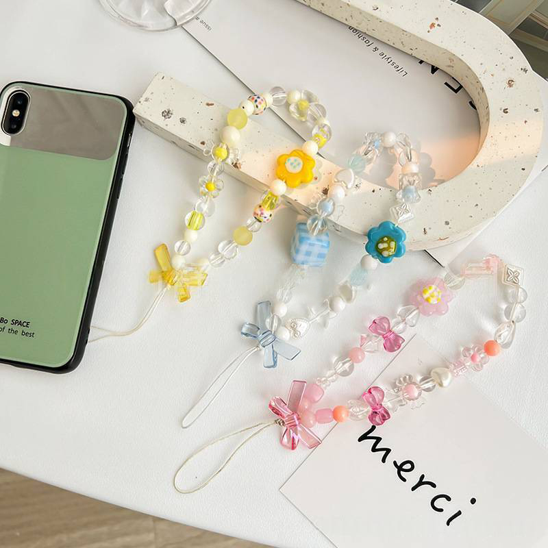 Cadena Para Teléfono Móvil Con Cuentas De Colores