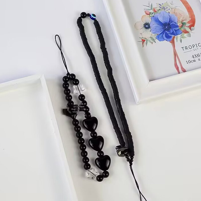 Cadena Para Teléfono Con Cuentas De Corazón De Acrílico