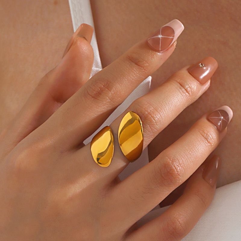 Anillo Irregular De Acero Inoxidable