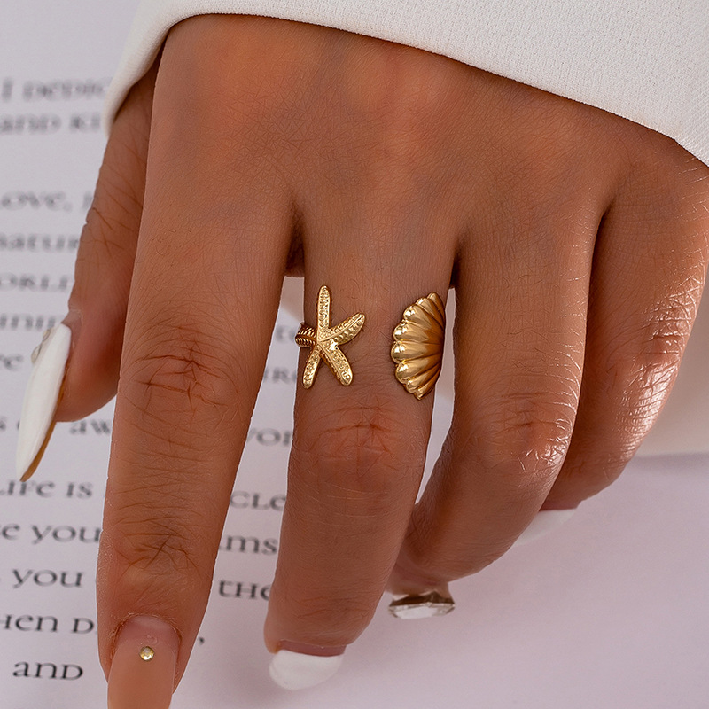 Anillo De Aleación Con Forma De Estrella De Mar