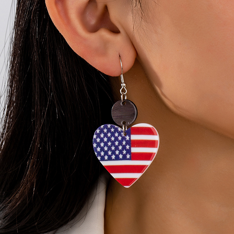 Pendientes De Corazón De Acrílico
