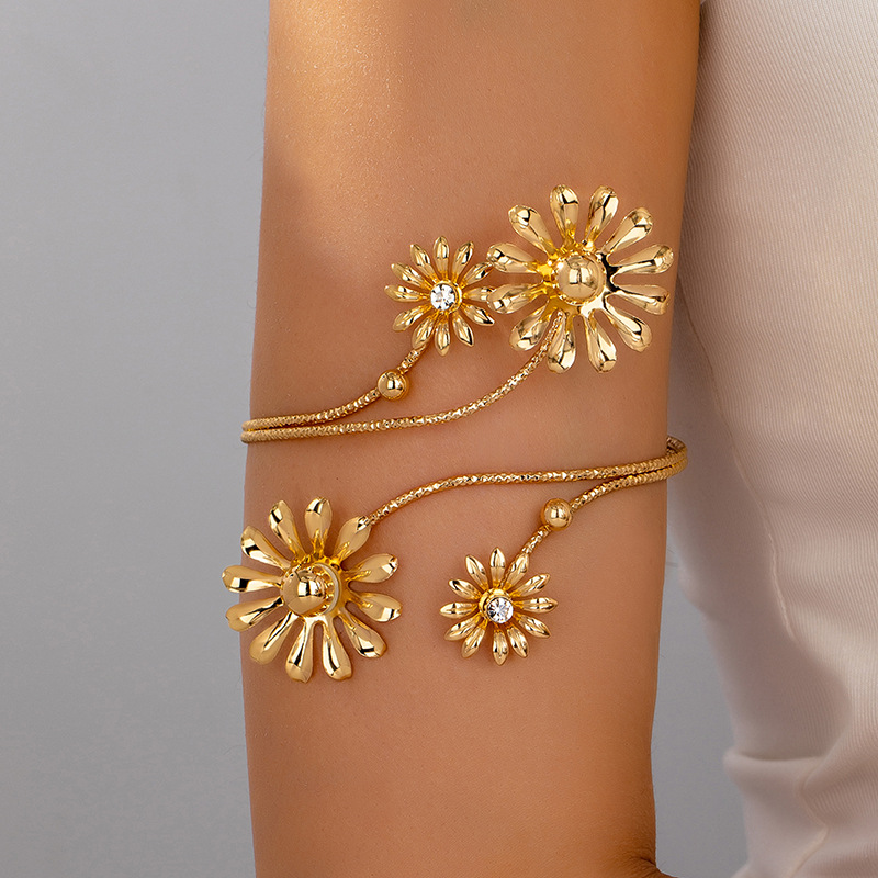 Brazalete De Flores De Aleación