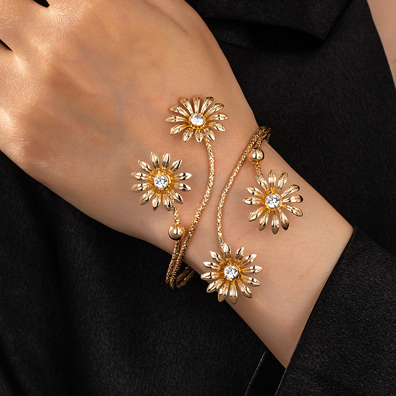 Pulsera De Flores De Aleación