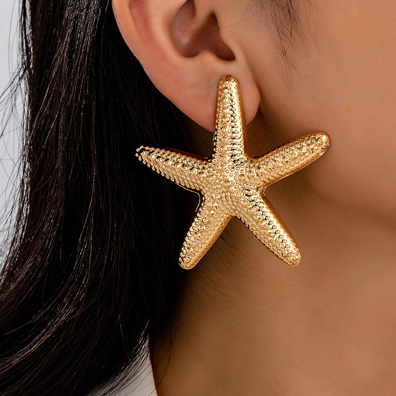 Pendientes De Estrella De Mar De Aleación