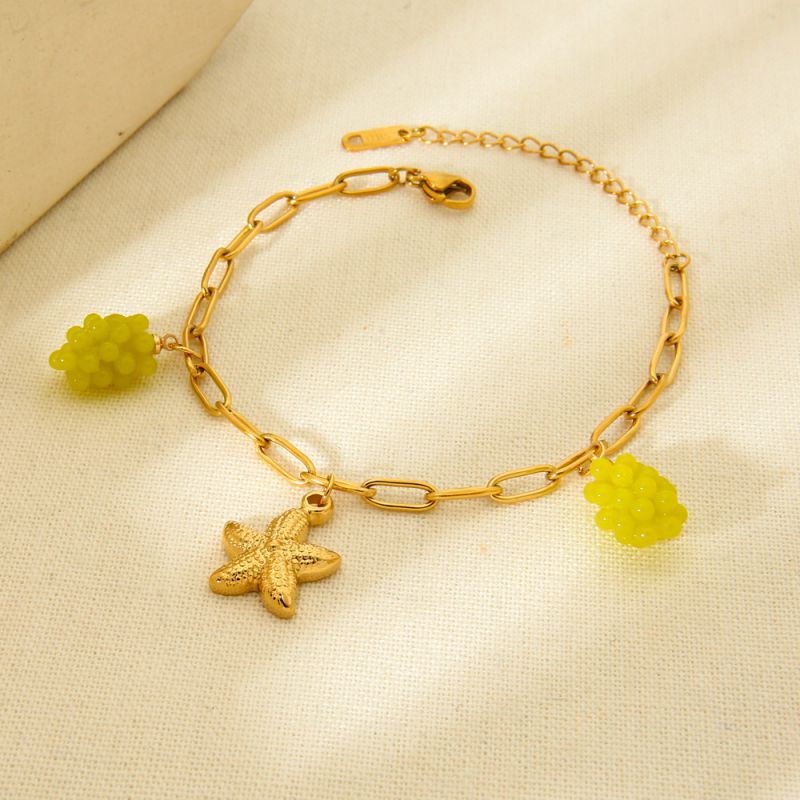 Pulsera De Acero Inoxidable Con Forma De Estrella De Mar
