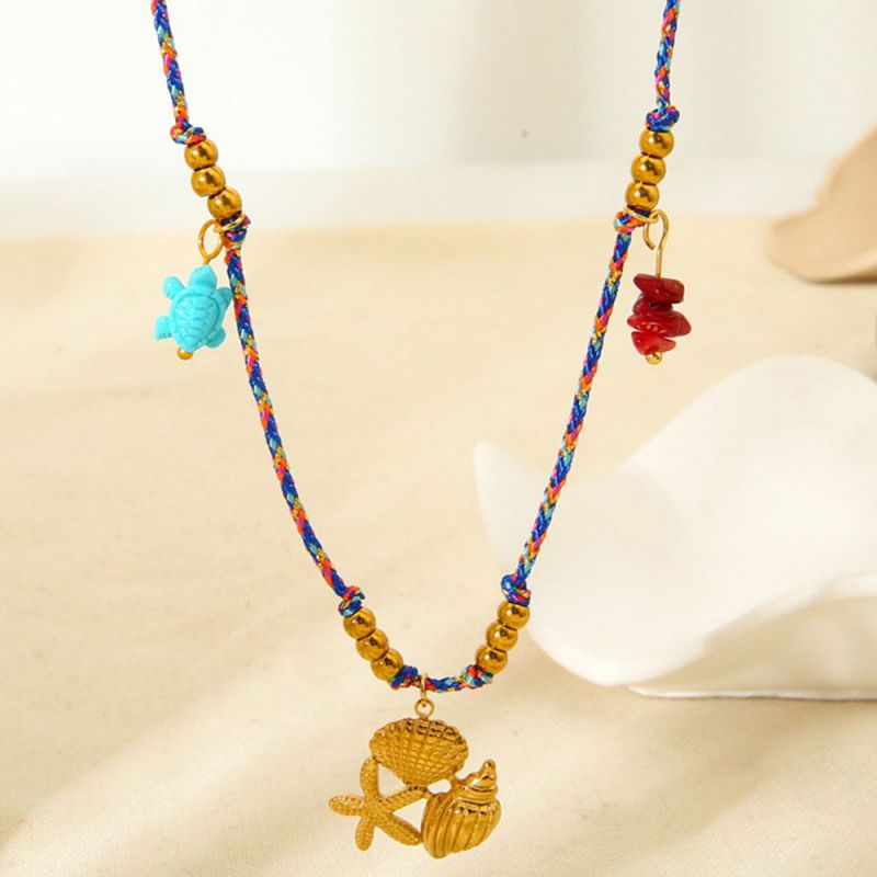Collar De Acero Inoxidable Con Forma De Estrella De Mar