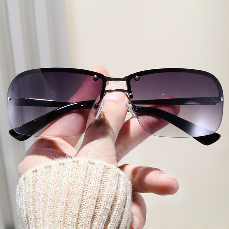 Gafas De Sol Ovaladas Sin Montura Y Con Doble Puente