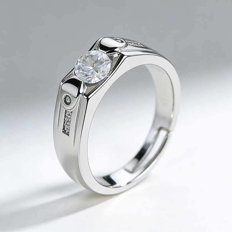 Mens Metal Round Men's Ring With Diamonds :Asujewelry.com