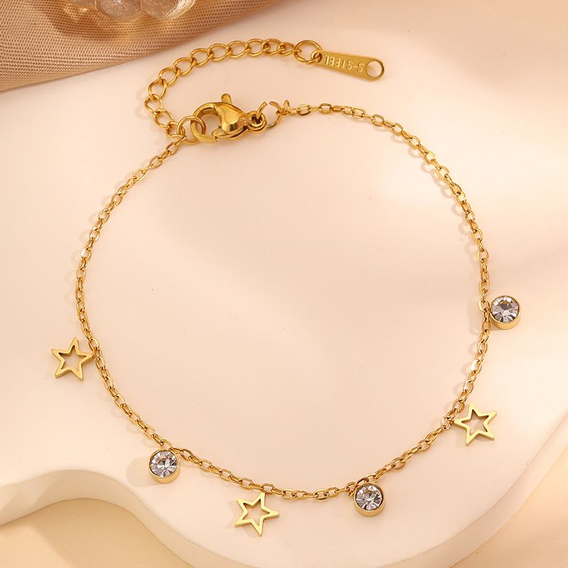 Five-pointed Star Stainless Steel Diamond-encrusted Five-pointed Star ...