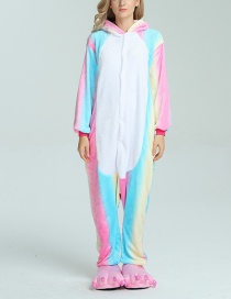 Trendy Multi-color Cartoon Horse Shape Decorated Siamese Pajamas